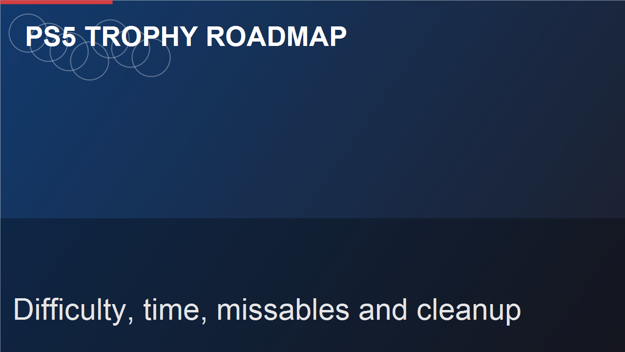 PS5 platinum guide planning screen